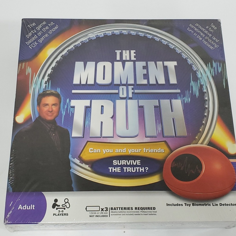 The Moment of Truth Party Board Game Includes Lie Detector Trivia Questions 2008